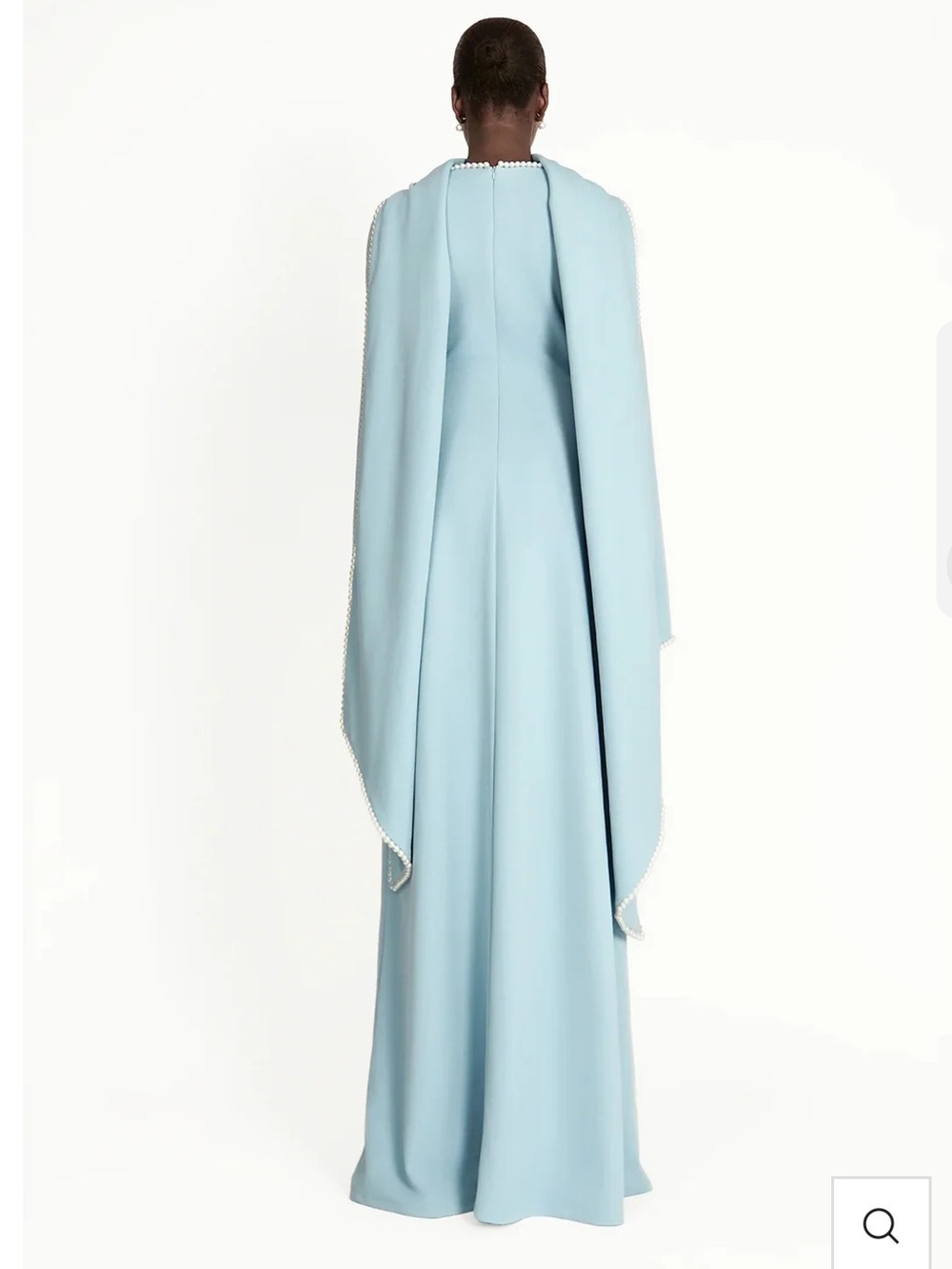 NWT Miss Rosier light blue maxi dress with pearl trim - Picture 6 of 15